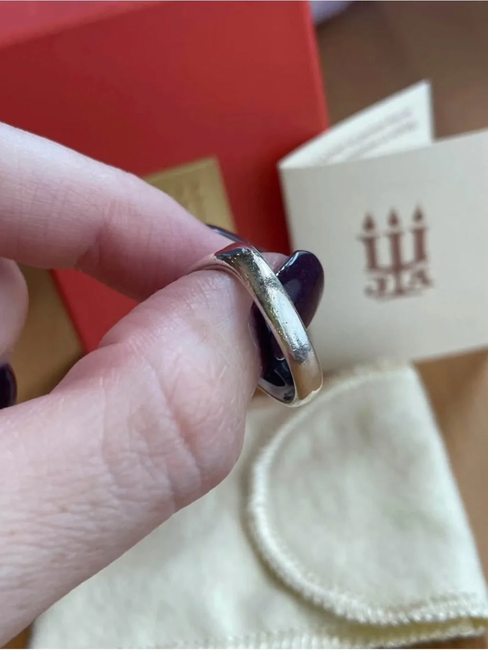 Retired James Avery Silver Dome Interlocking Ring